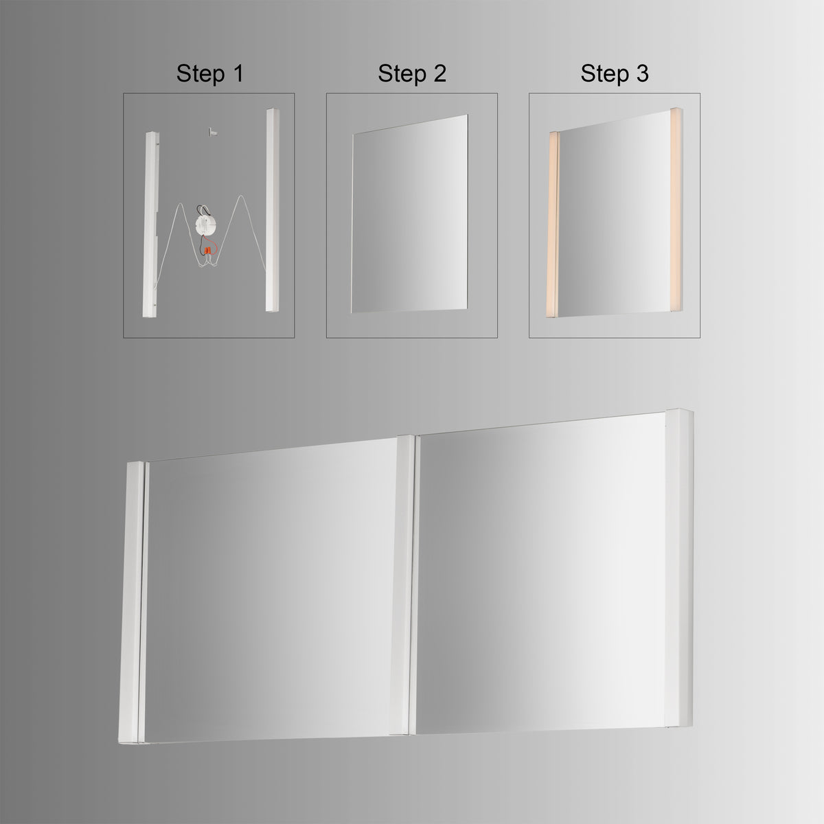 Luminance 27"W x 30"H LED Mirror Kit