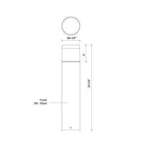 Hanover 30-in Black LED Exterior Bollard