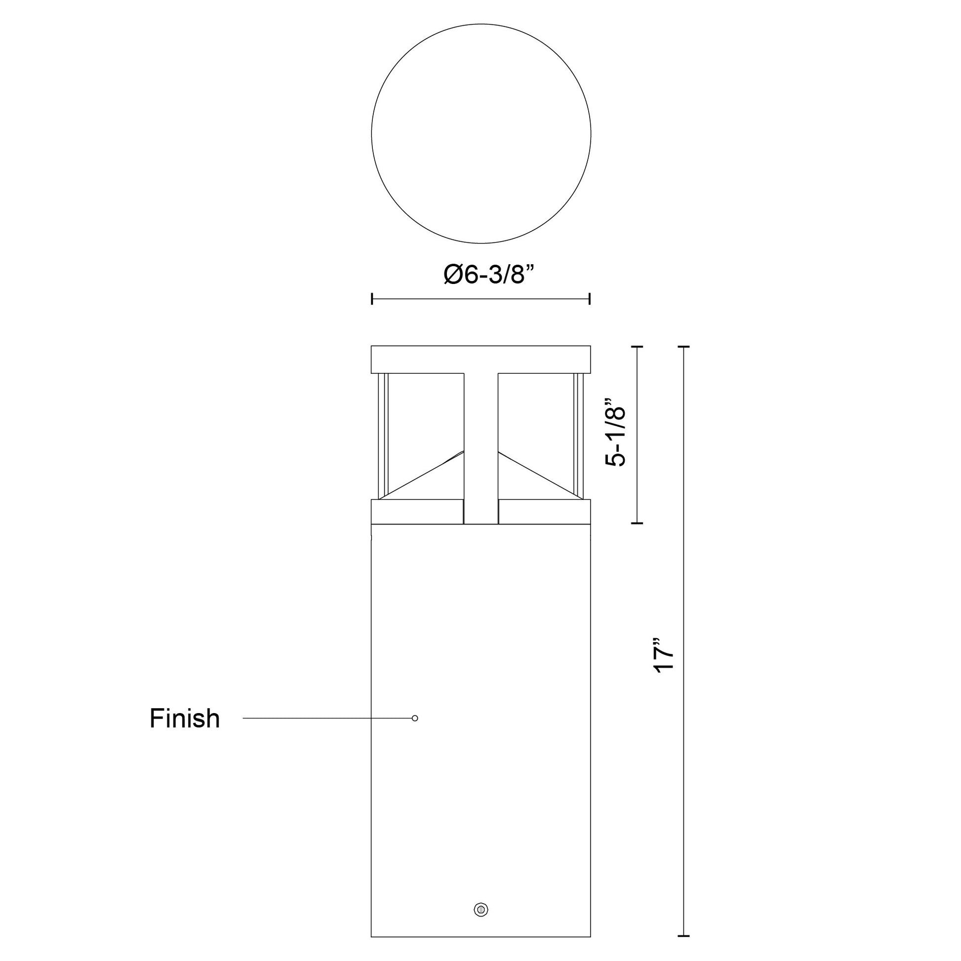 Glen 17-in Black LED Exterior Bollard