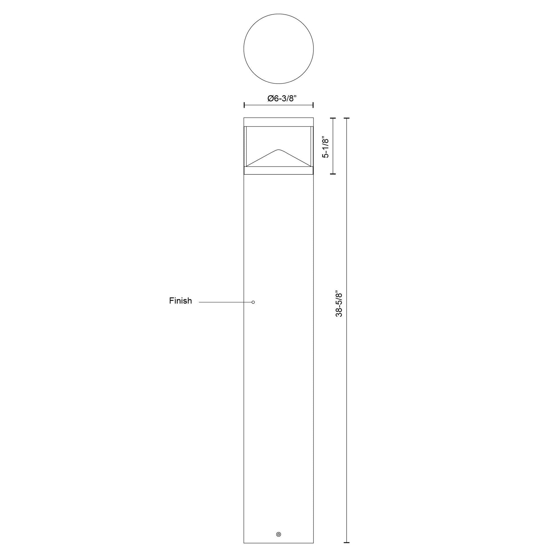Dover 39-in Black LED Exterior Bollard