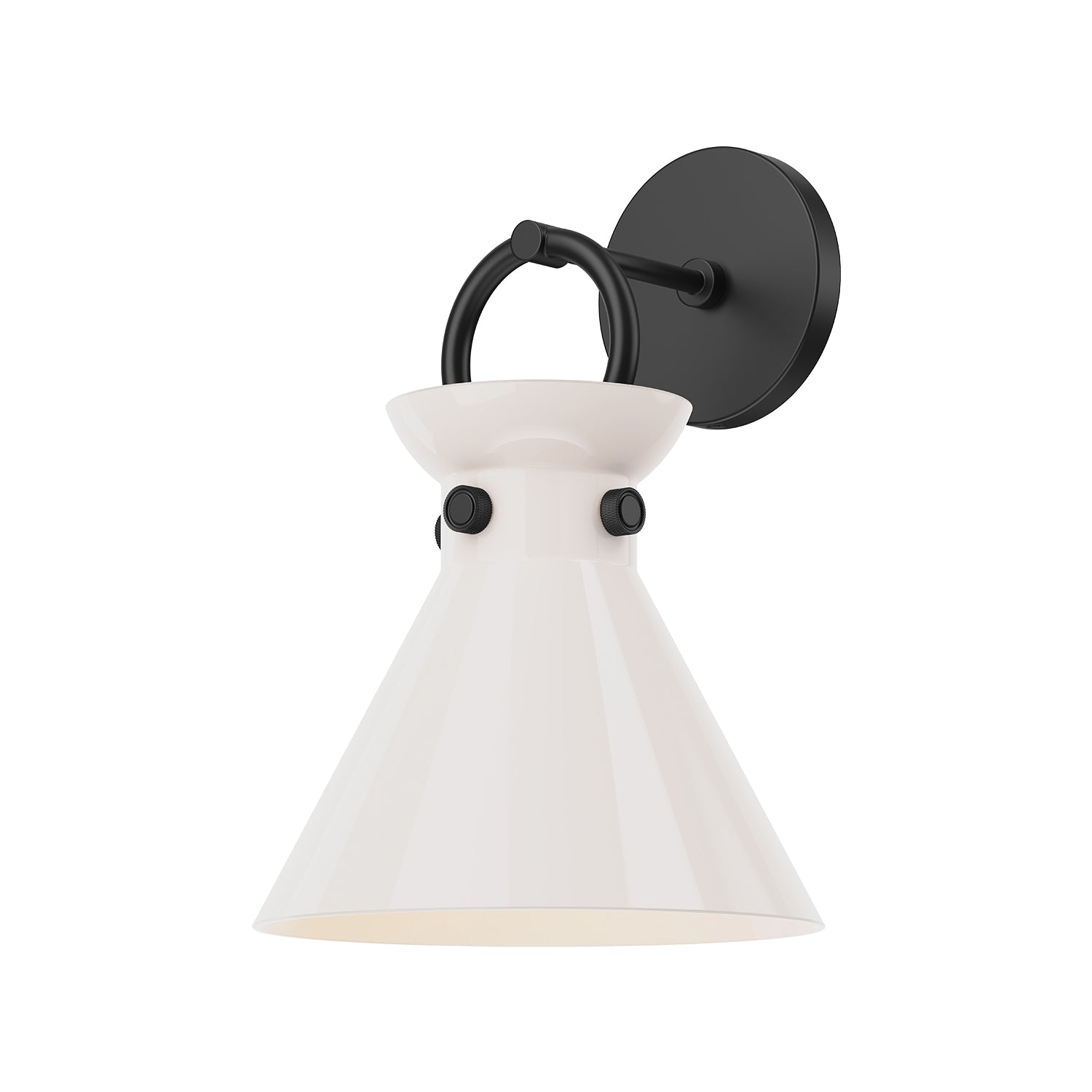 Emerson 9-in Matte Black/Smoked 1 Light Wall/Vanity