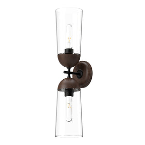 Emil 5-in White/White Oak 2 Lights Wall/Vanity