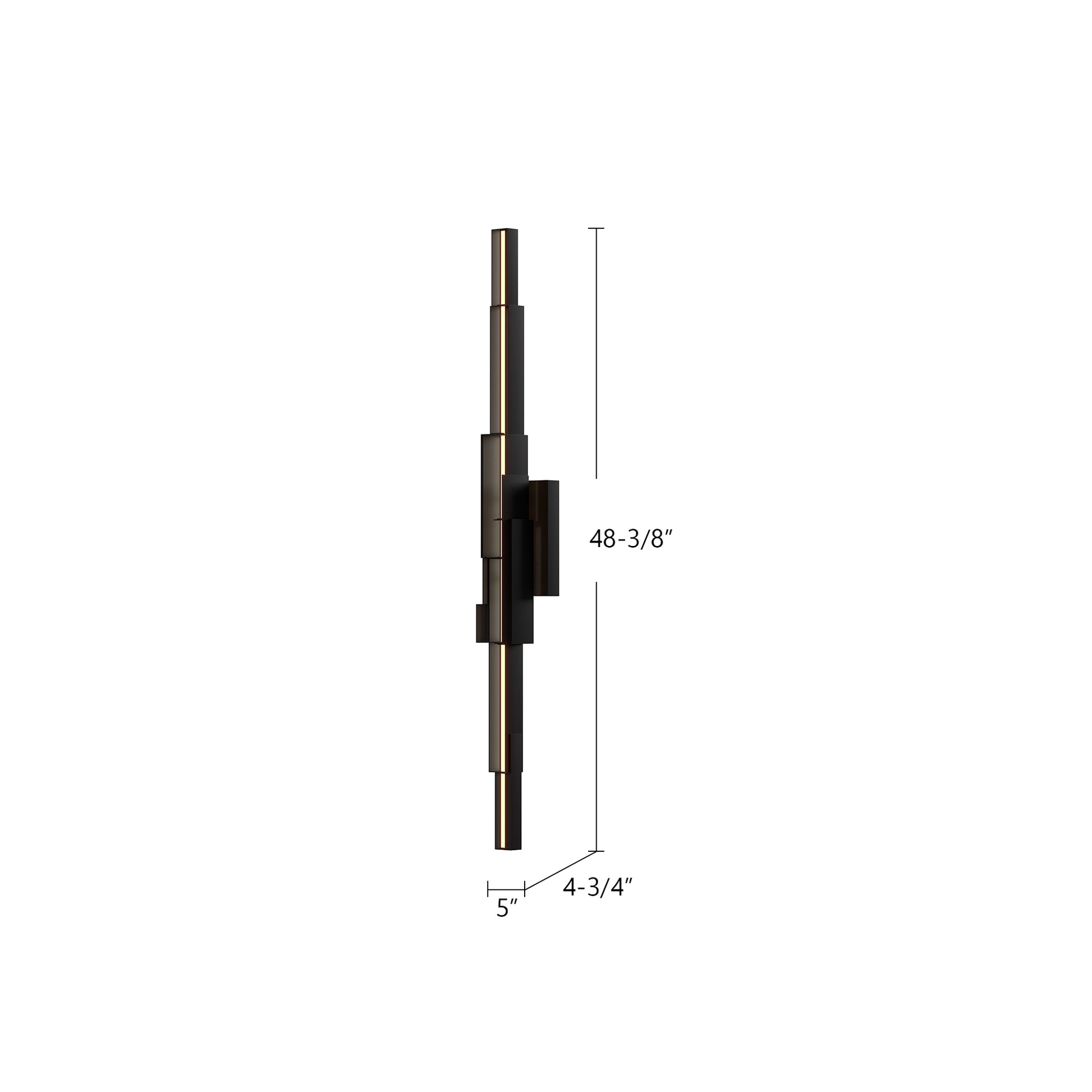 Enzo 48-in Black LED Wall Sconce