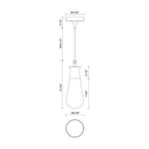 Marcel 4-in Clear Bubble Glass/Textured Black 1 Light Exterior Pendant