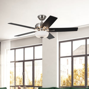 Erikson 52-in White FAN + LED KIT with Bulb Ceiling Fan