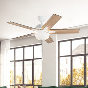 Erikson 52-in White FAN + LED KIT with Bulb Ceiling Fan
