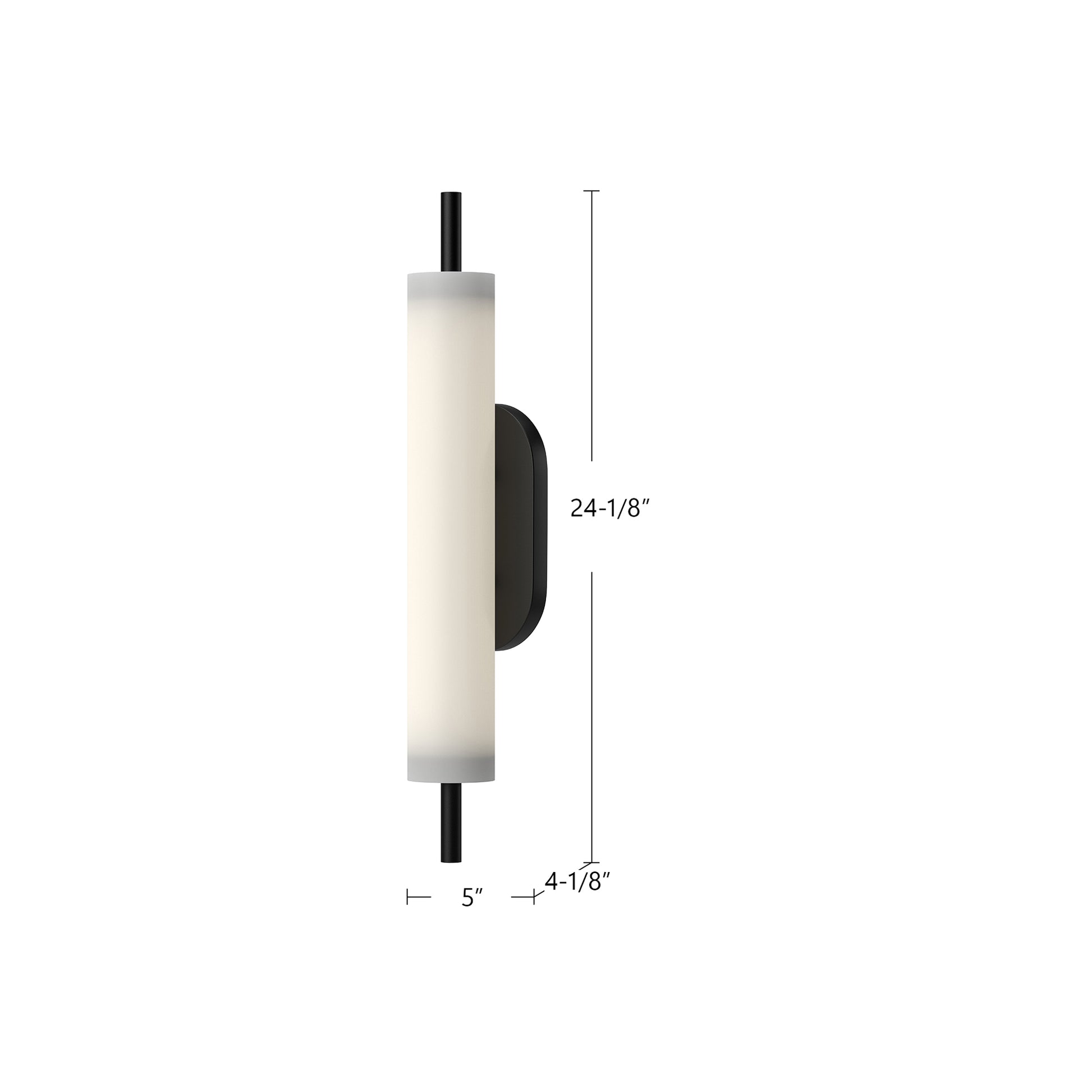 Estes 24-in Black LED Exterior Wall Sconce