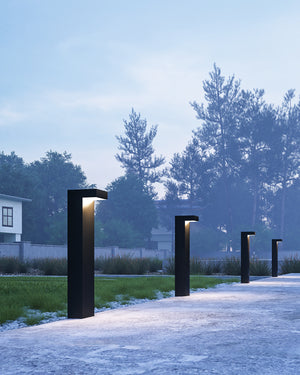 Evans 24-in Black LED Exterior Bollard