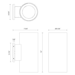 Lorna 12-in Textured Black LED Exterior Wall