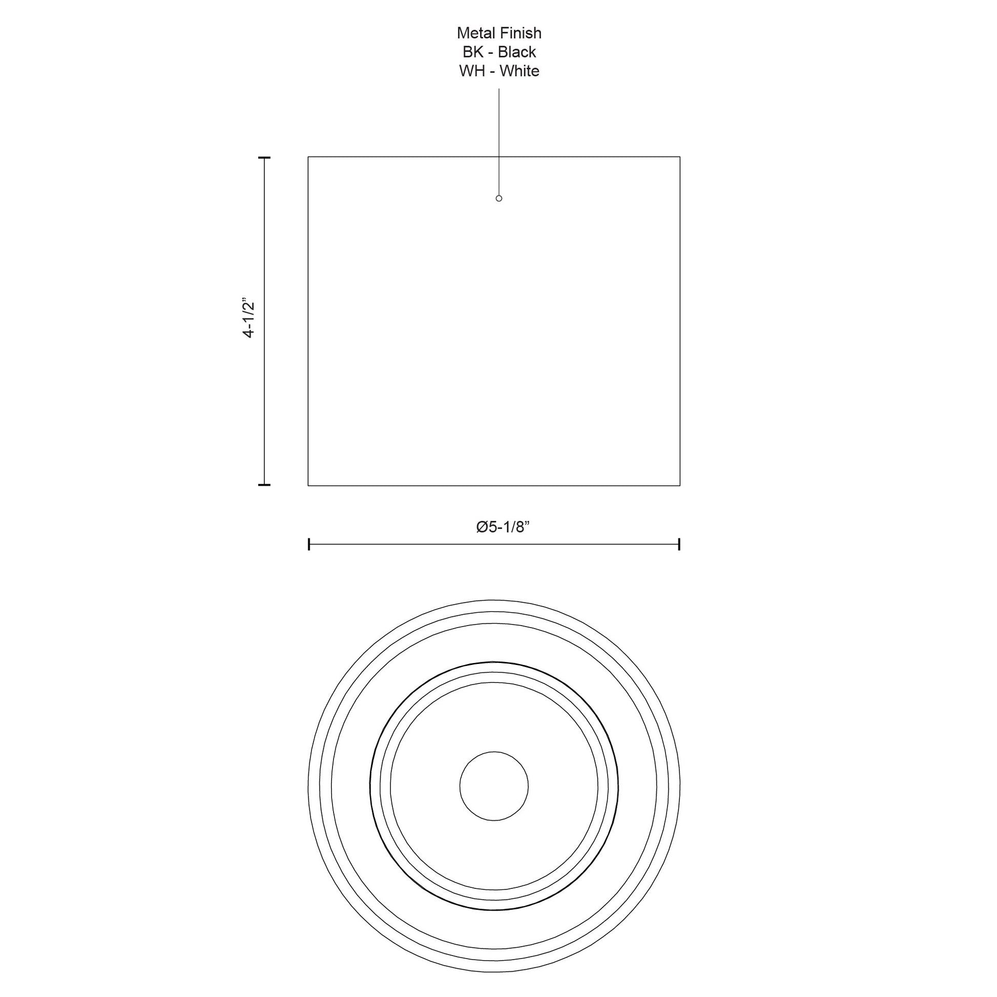 Falco 5-in Black LED Flush Mount