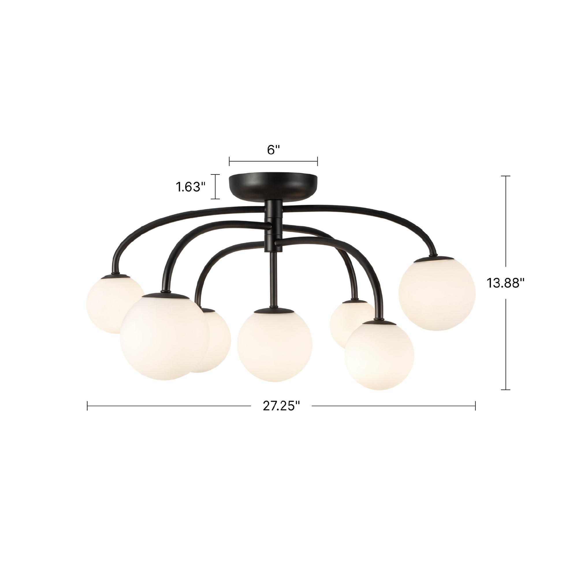 Fiona 27-in Semi-Flush Mount