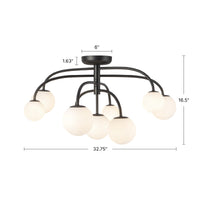 Fiona 33-in Semi-Flush Mount