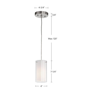 Firenze 4-in White 1 Light Pendant