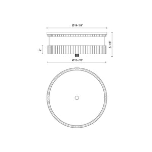 Rue 14-in Flush Mount