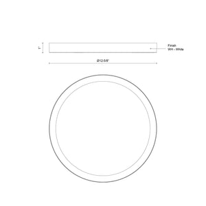 Mio 12-in White LED Flush Mount