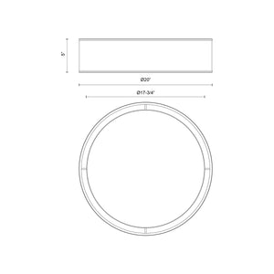 Lyla 20-in Rattan LED Flush Mount
