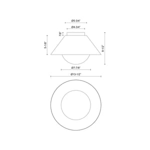 Remy 14-in Flush Mount