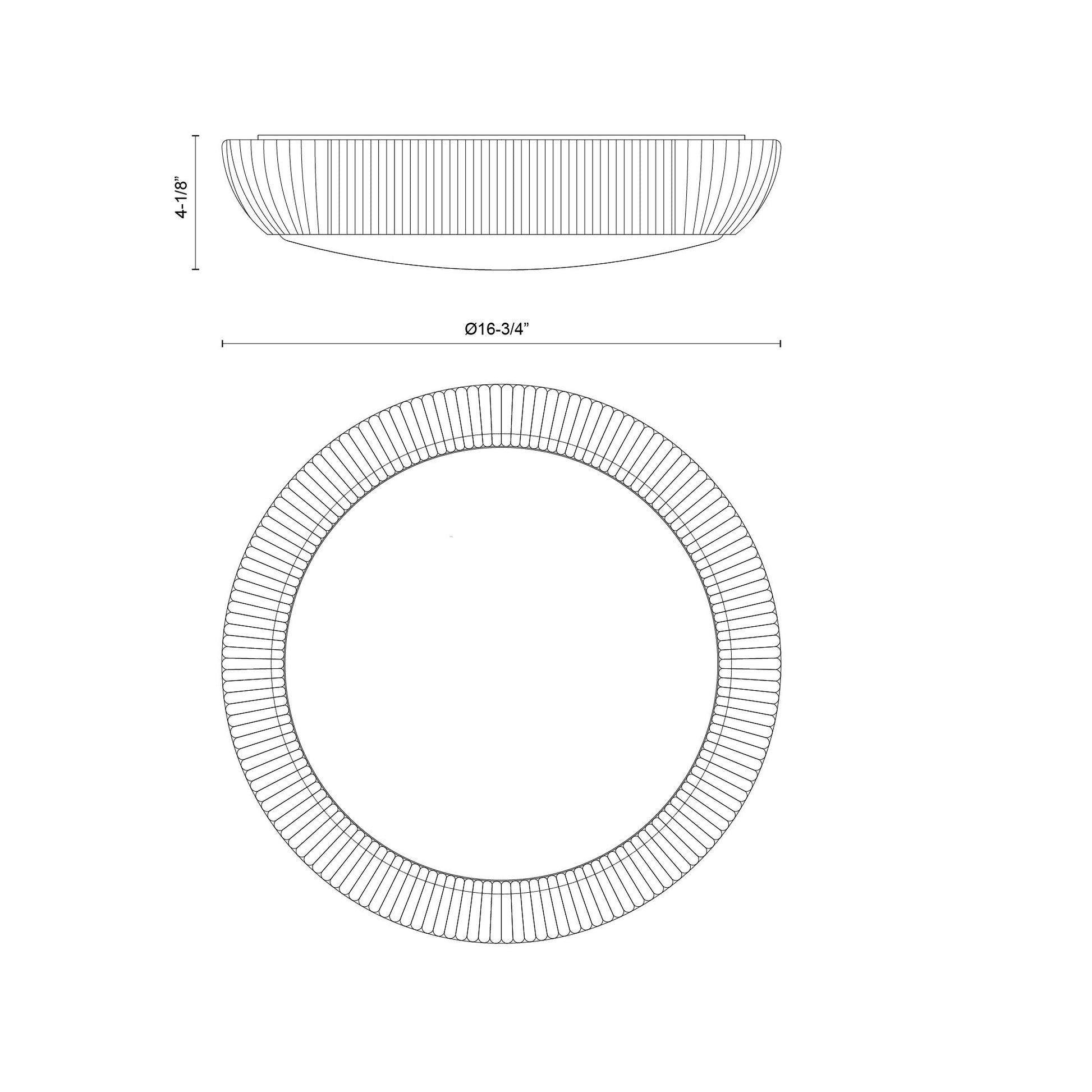 Merida 17-in Rattan Socket Flush Mount