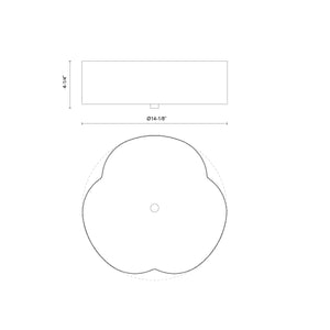 Adella 14-in Flush Mount