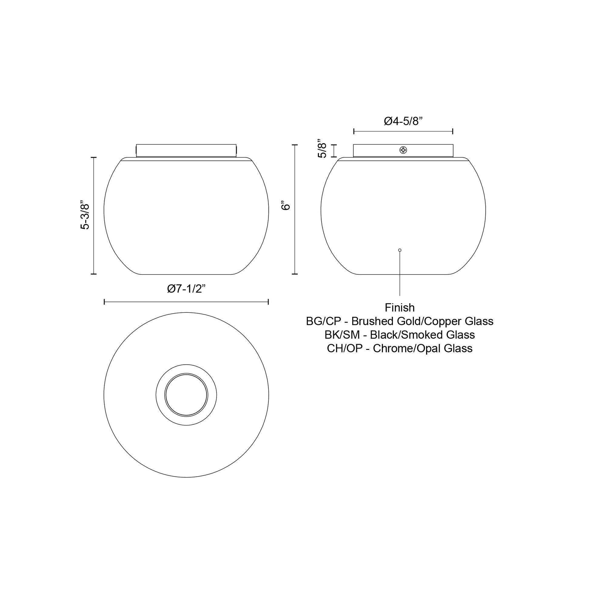 Samar 8-in Flush Mount
