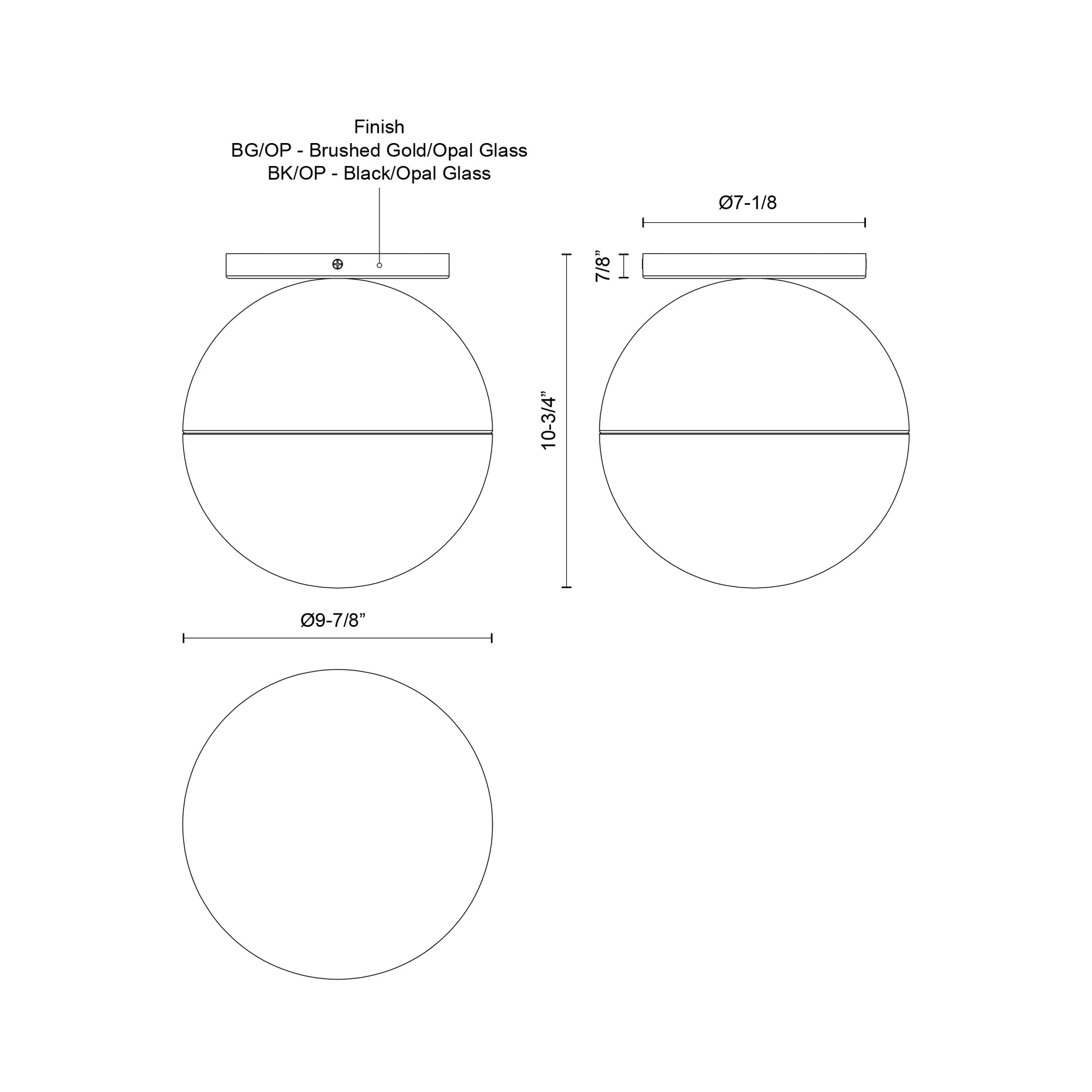 Monae 10-in Flush Mount