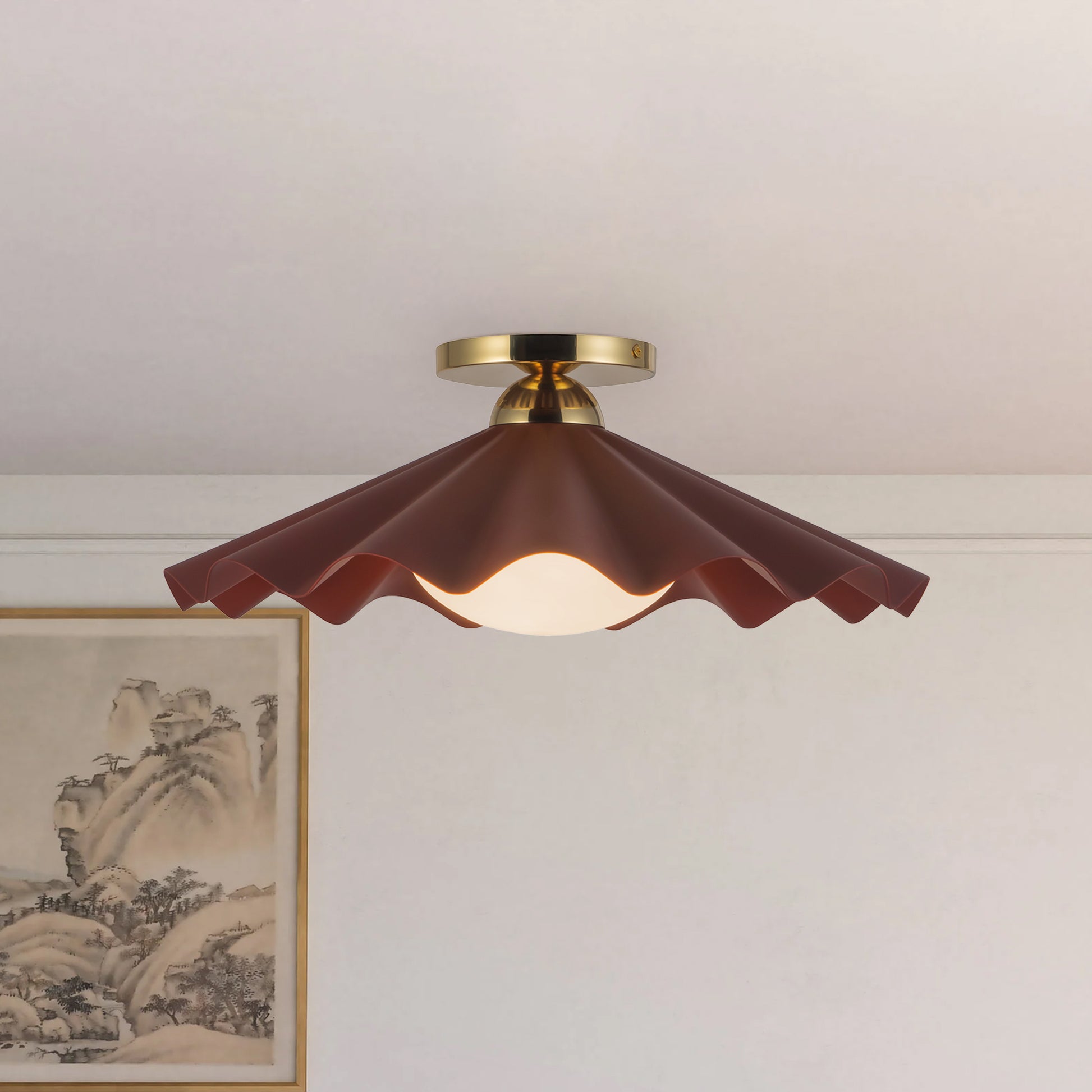 Furrow Semi-Flush Mount