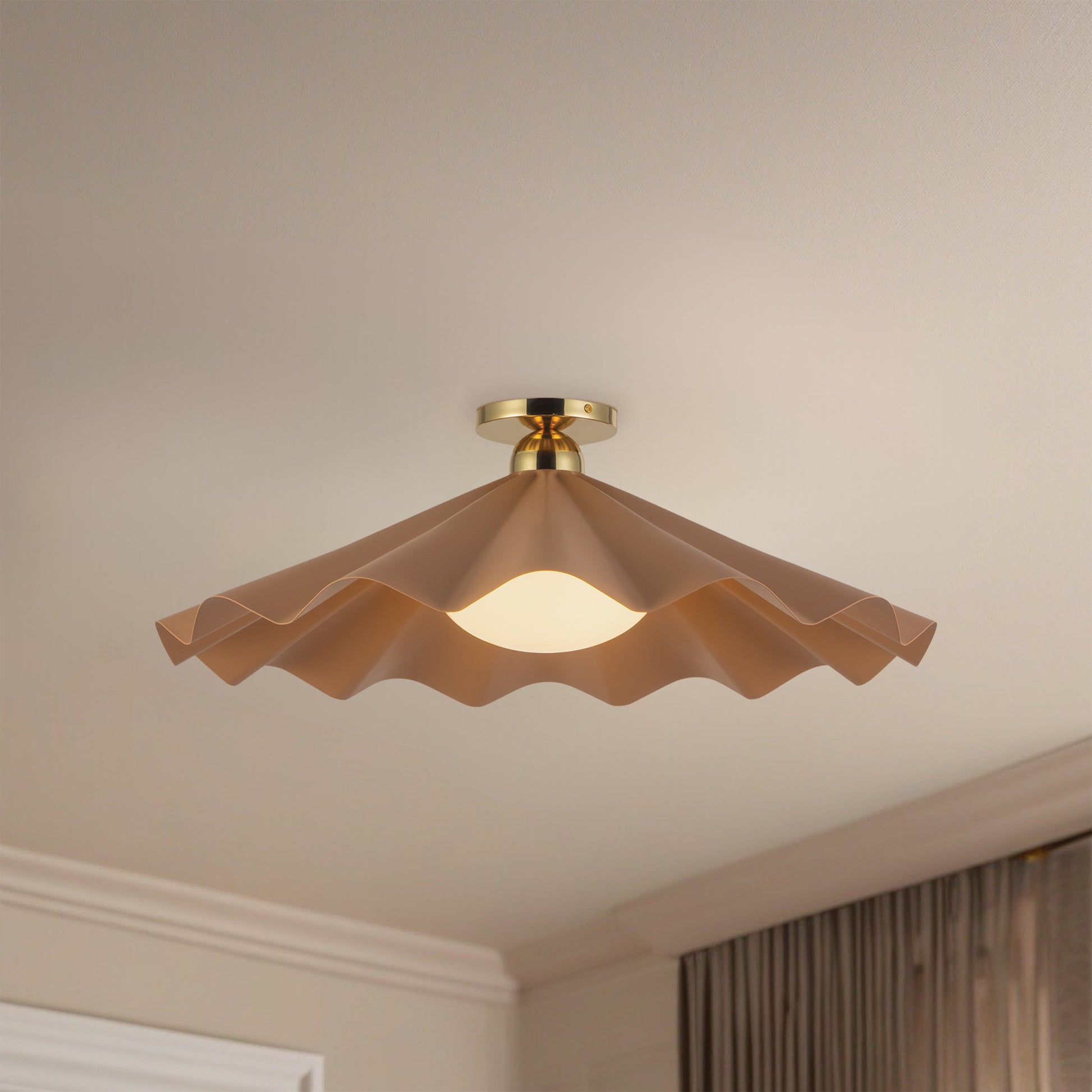 Furrow Semi-Flush Mount