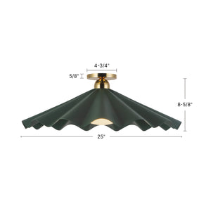 Furrow Semi-Flush Mount