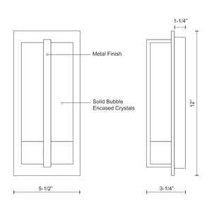 Gable 12-in Black LED Wall Sconce