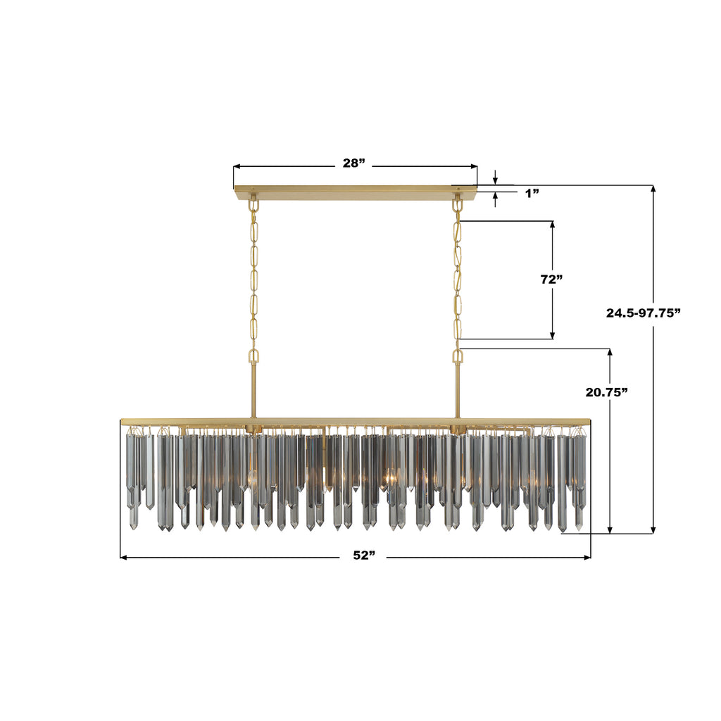 Gemma 52'' Linear Chandelier