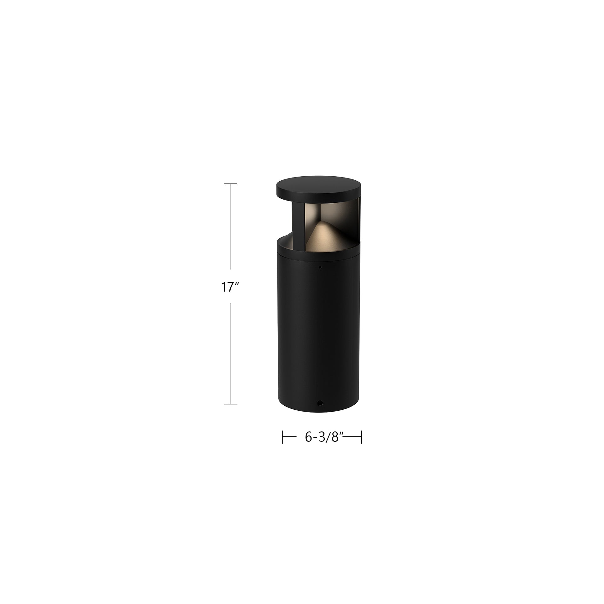 Glen 17-in Black LED Exterior Bollard