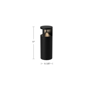 Glen 17-in Black LED Exterior Bollard
