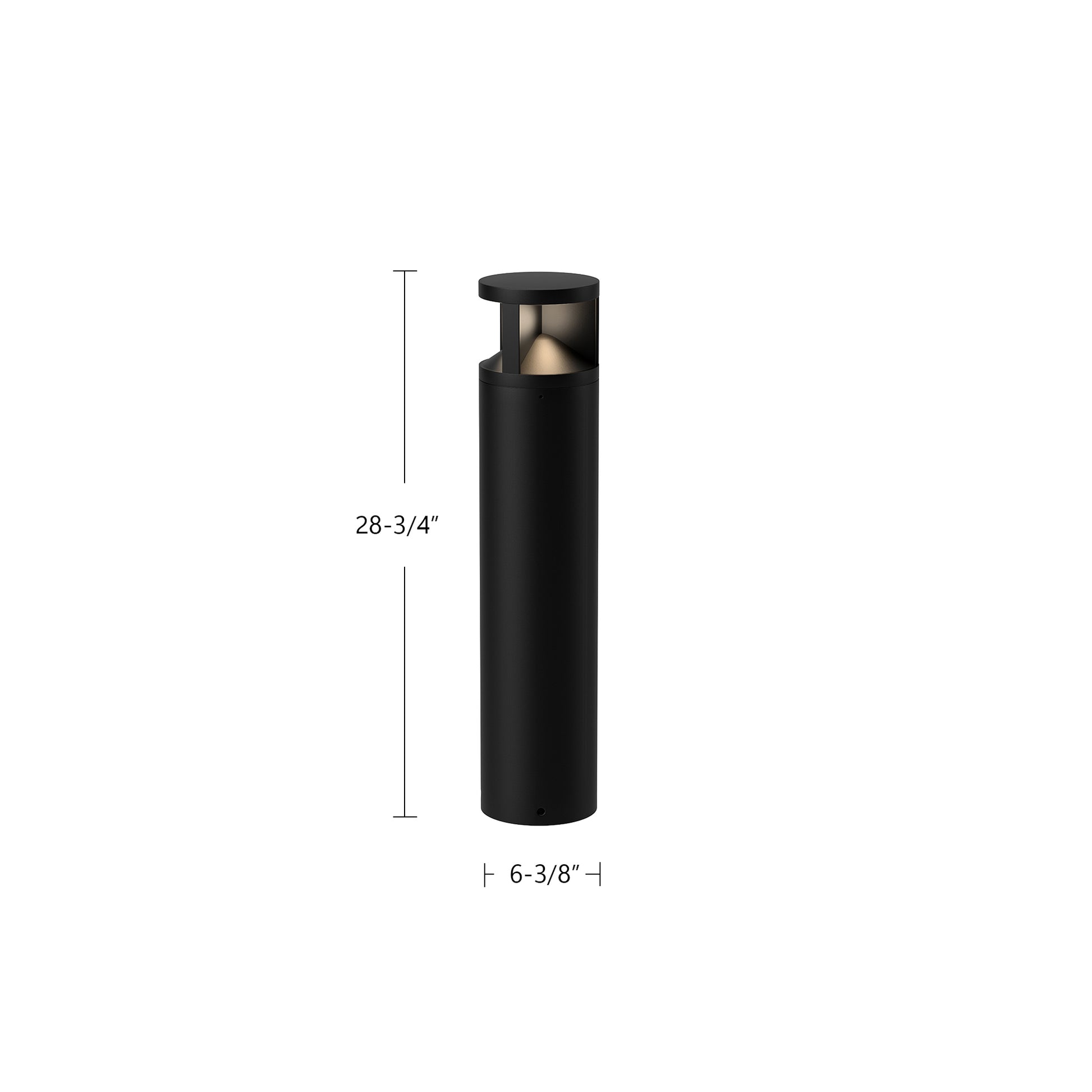 Glen 29-in Black LED Exterior Bollard