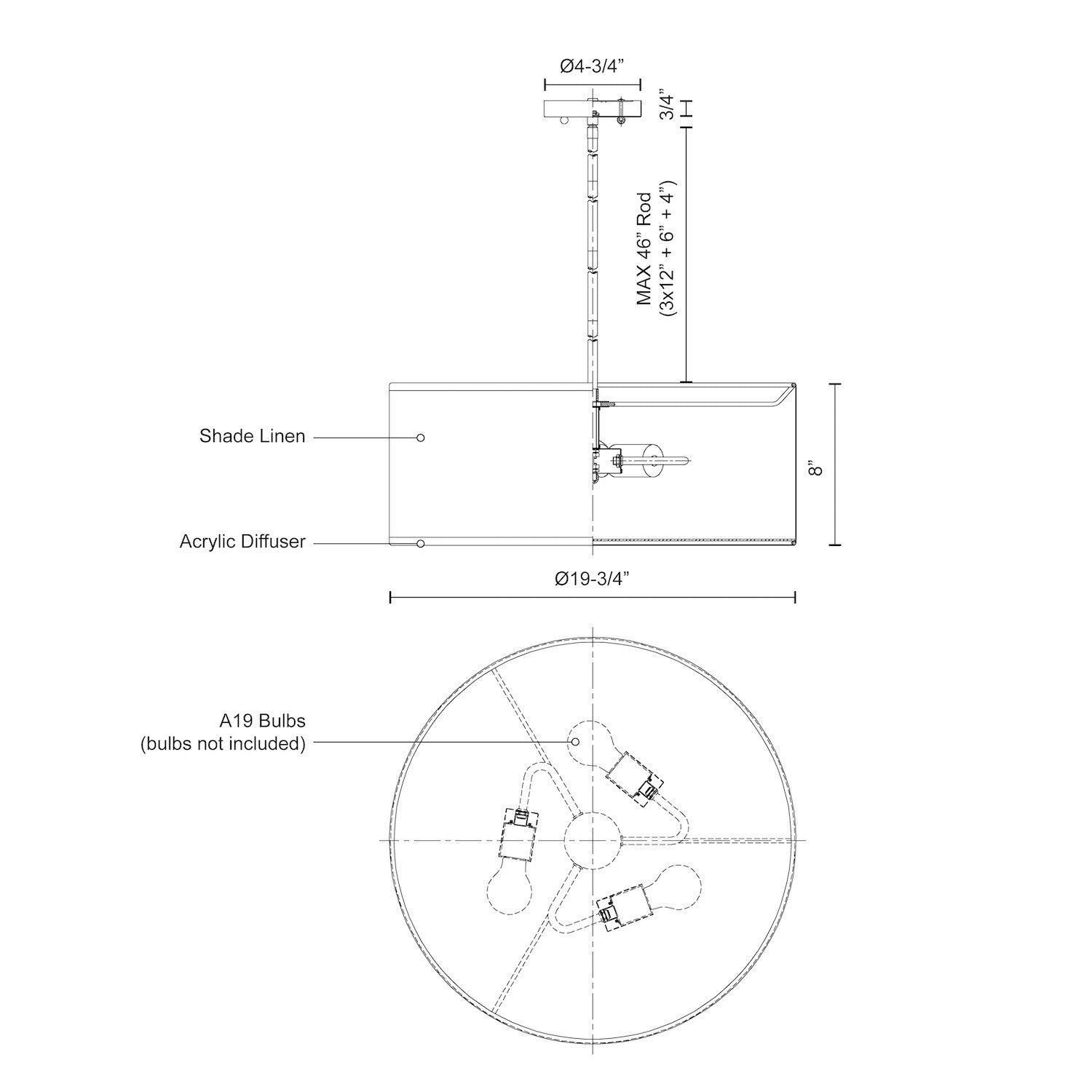 Gregory 20-in Pendant