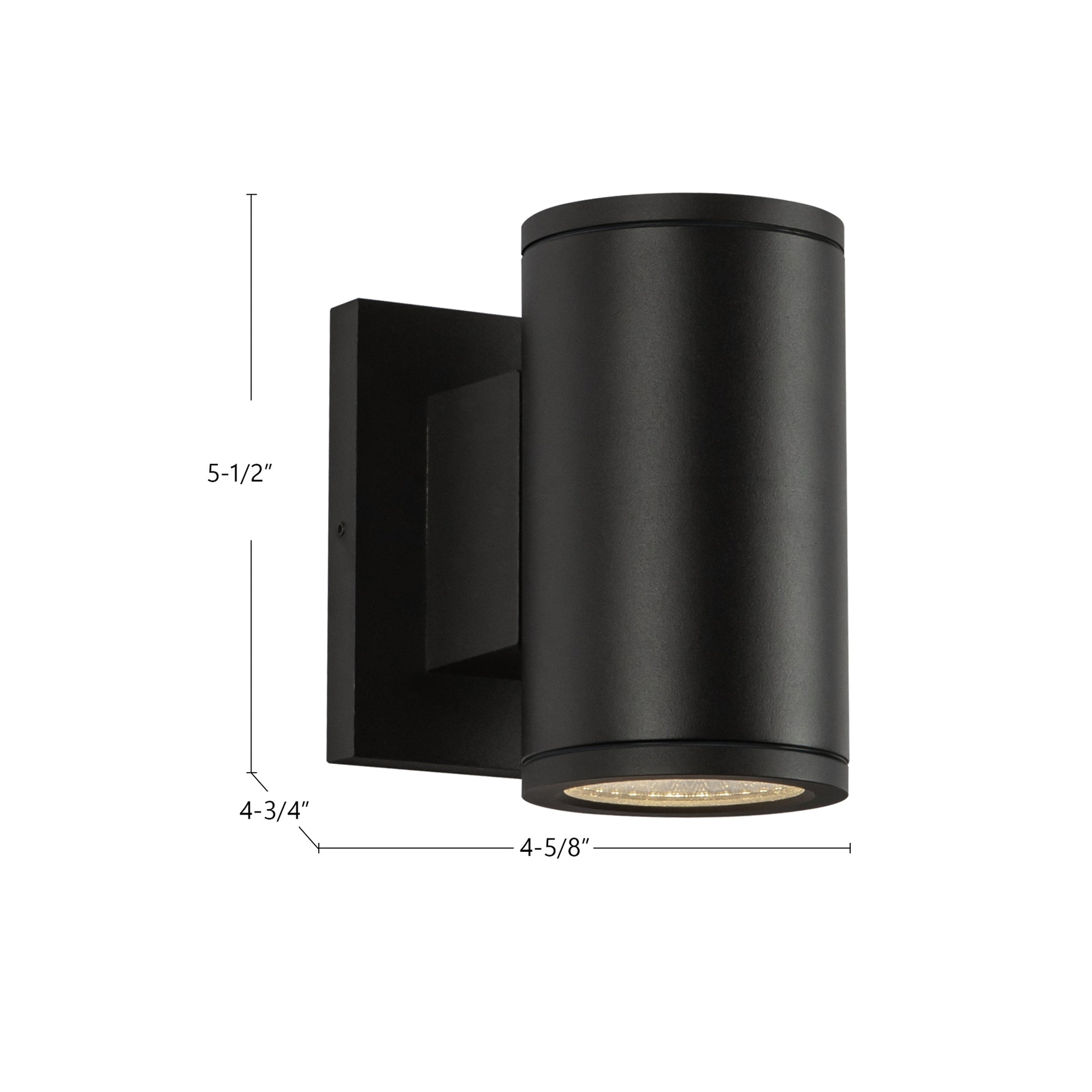 Griffith 6-in Textured Black LED Exterior Wall