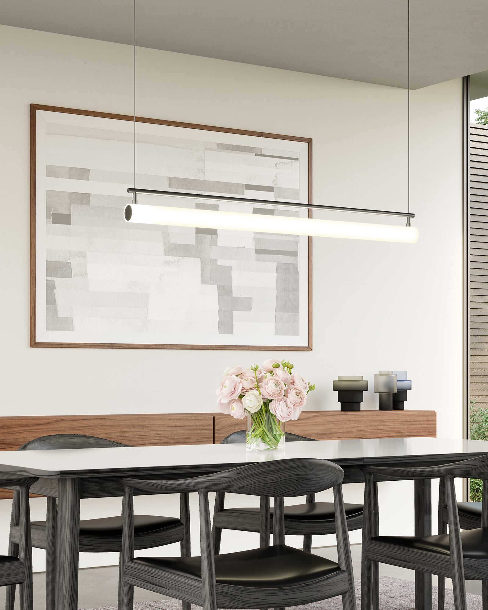 Gramercy 48-in Black LED Linear Pendant