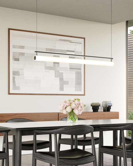 Gramercy 48-in Black LED Linear Pendant