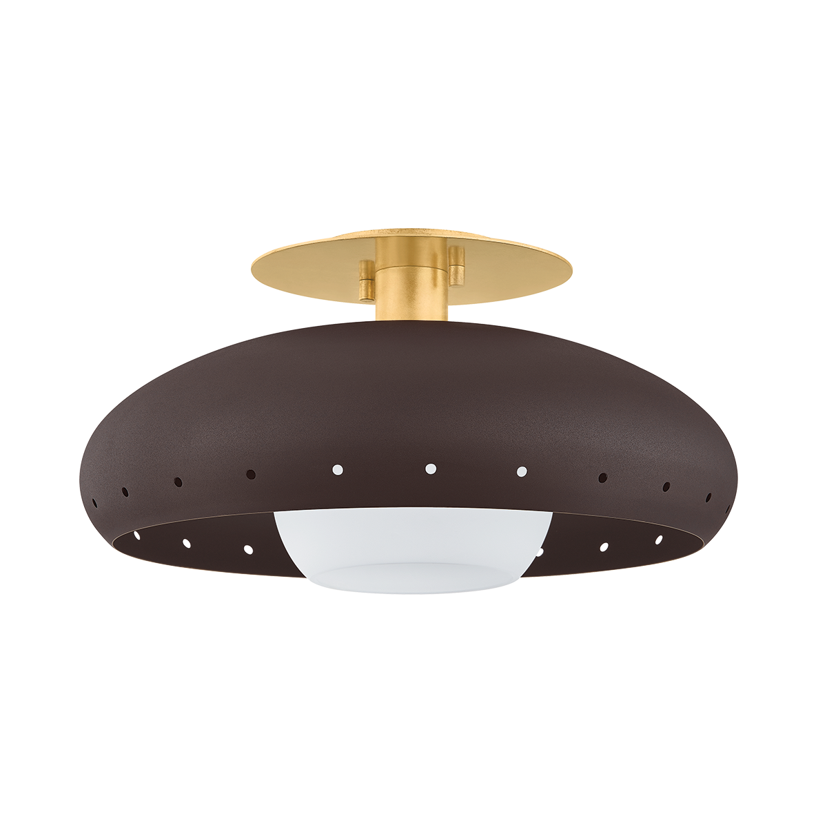Mitzi KIMBER Flush Mount in AGED BRASS/TEXTURED BRONZE W/ HIGHLIGHT