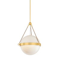 Mitzi ABBIE Pendant in AGED BRASS/SOFT BISQUE