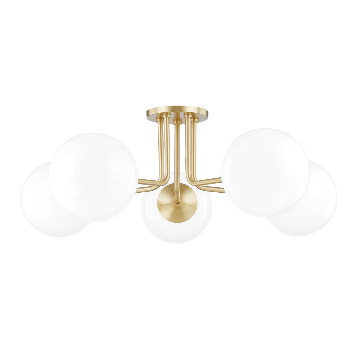 Mitzi Stella Semi Flush in Aged Brass