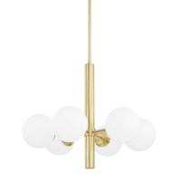 Mitzi Stella Chandelier in Aged Brass