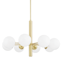 Mitzi Stella Chandelier in Aged Brass