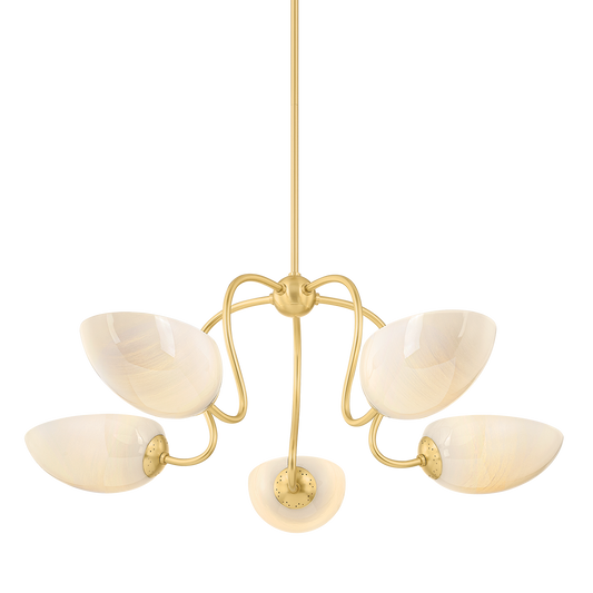 Mitzi Reva Chandelier in AGED BRASS