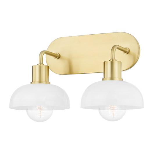 Mitzi Kyla Bath and Vanity in Aged Brass
