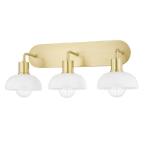 Mitzi Kyla Bath and Vanity in Aged Brass