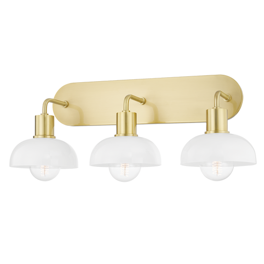 Mitzi Kyla Bath and Vanity in Aged Brass