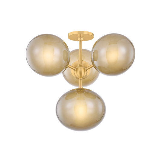 Mitzi Zaley Semi Flush in AGED BRASS