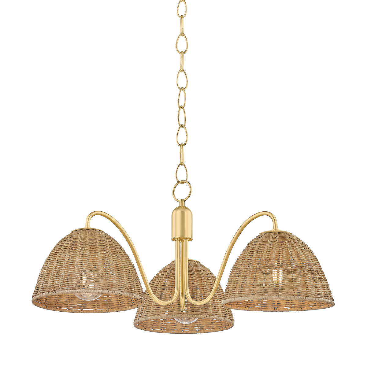 Mitzi Katniss Chandelier in AGED BRASS