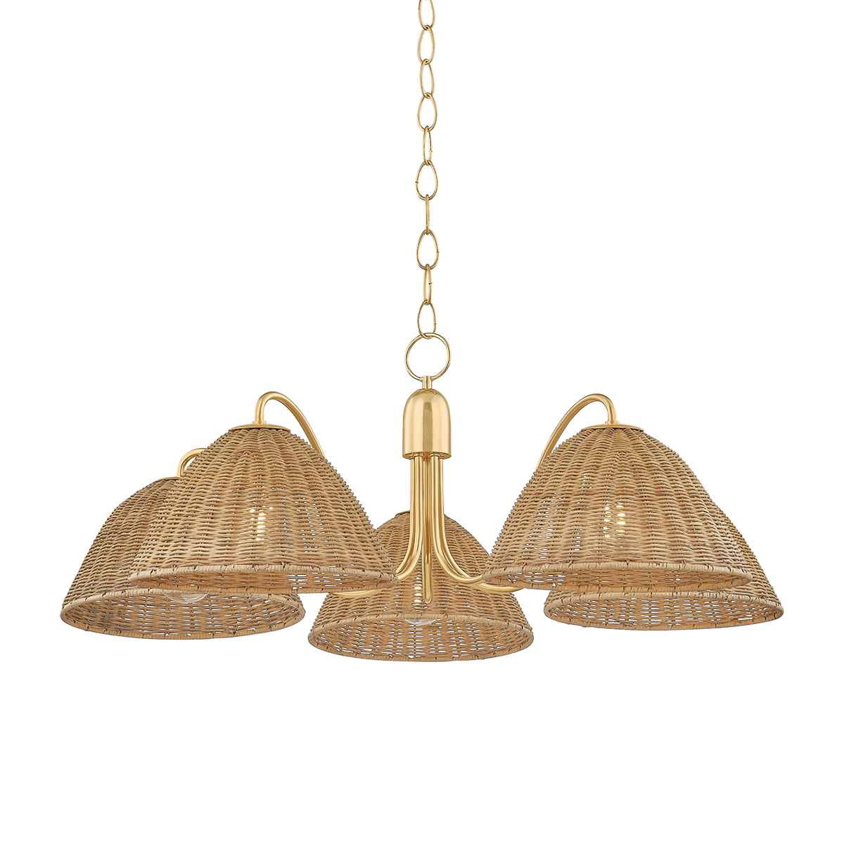 Mitzi Katniss Chandelier in AGED BRASS