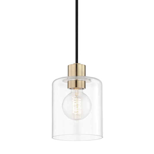 Mitzi Neko Pendant in Aged Brass